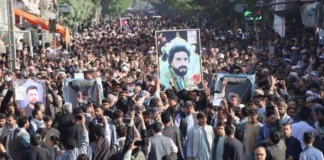 مراسم تشییع و اعتراضات گسترده در هرات پس از حمله مرگبار