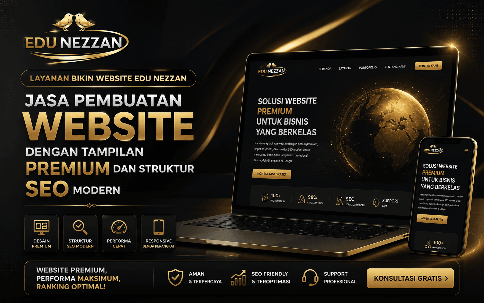 Jasa Pembuatan Website dengan Tampilan Premium dan Struktur SEO Modern