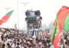 Imran Khan supporters’ protest convoy reaches Charsadda